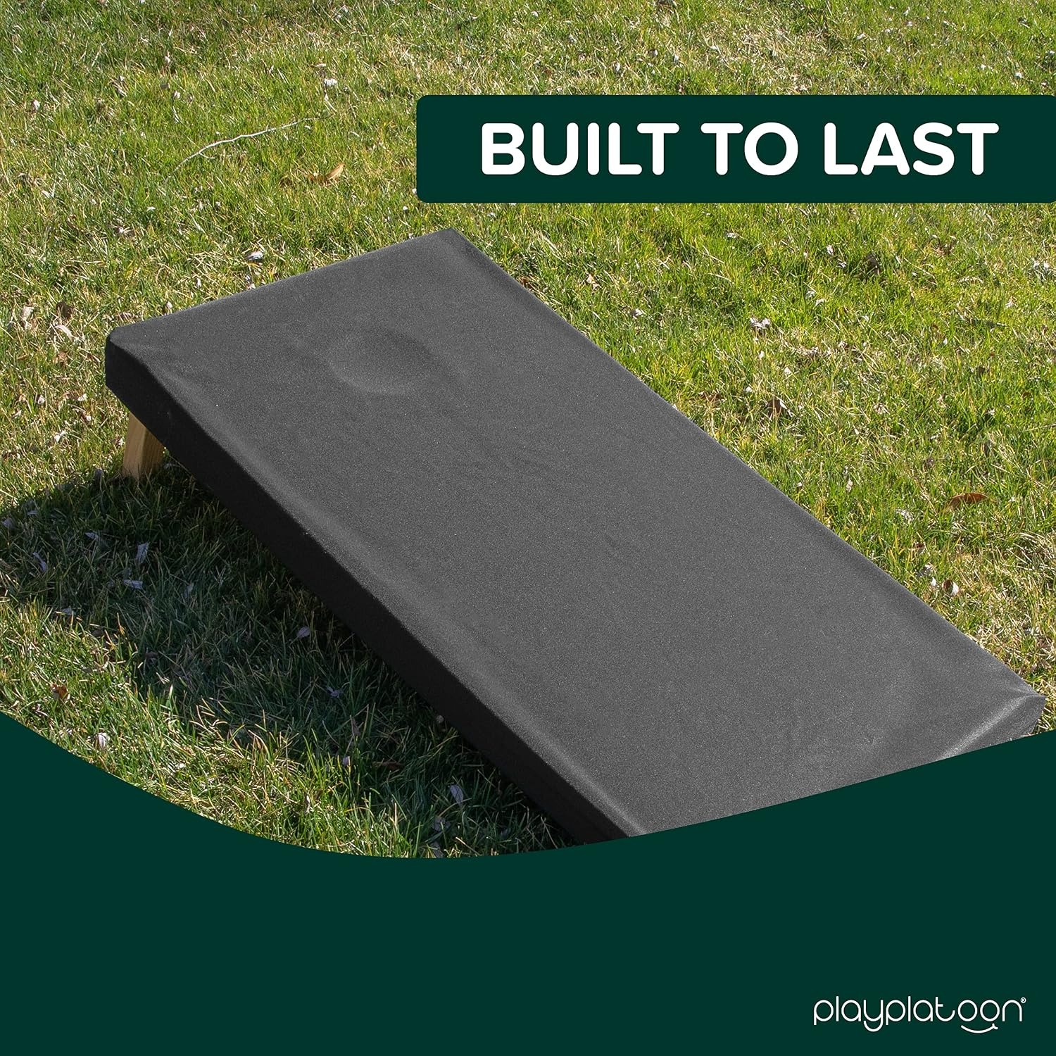 Play Platoon Cornhole Board Cover 2 Pack, Regulation Size, Protects Boards from Sun, Rain, Snow, Fits Standard Sizes, Includes Shoulder Strap(Black) - view 4