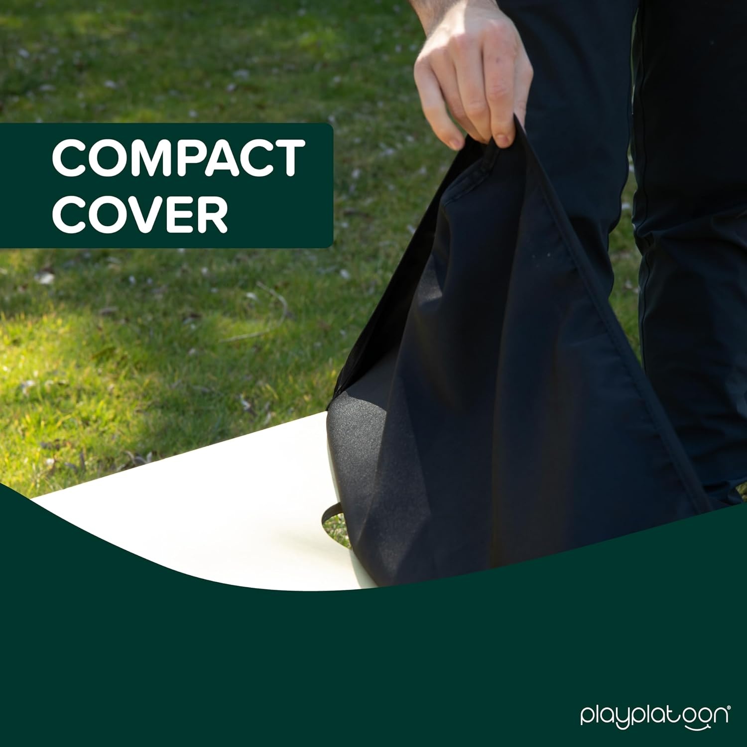 Play Platoon Cornhole Board Cover 2 Pack, Regulation Size, Protects Boards from Sun, Rain, Snow, Fits Standard Sizes, Includes Shoulder Strap(Black) - view 5