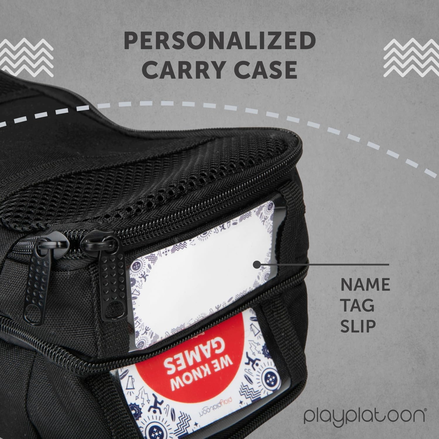 Play Platoon Cornhole Bag Carrying Bag, with 4 Separation Pouches, Black(Dual Sided) - view 5