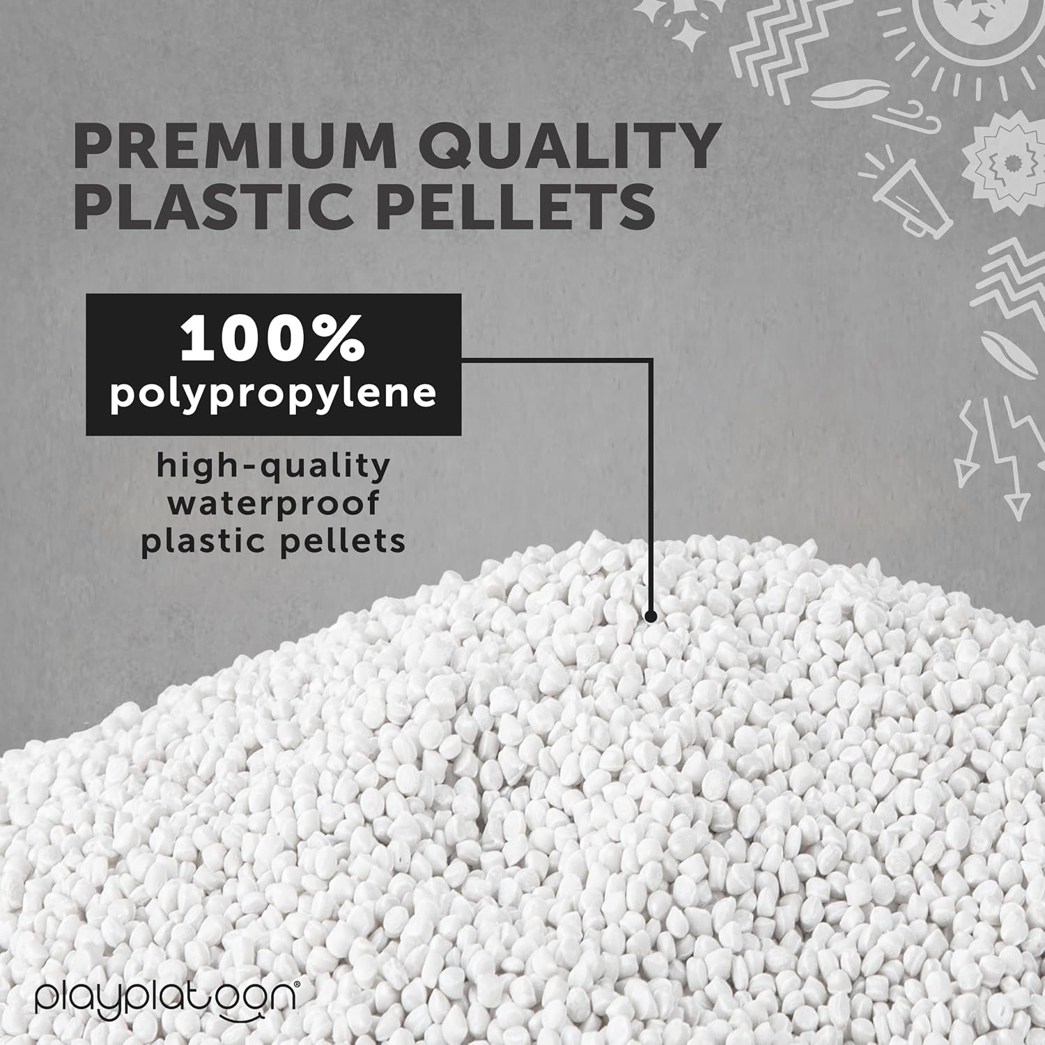 Play Platoon Resin Pellets Cornhole Bag Filler – Plastic Pellets for Bean Bags or Shooting Filler for Shooting Rest -Individually Packaged 1 lb Plastic Corn Alternative Sand Bag Filler(8 lbs) - view 2