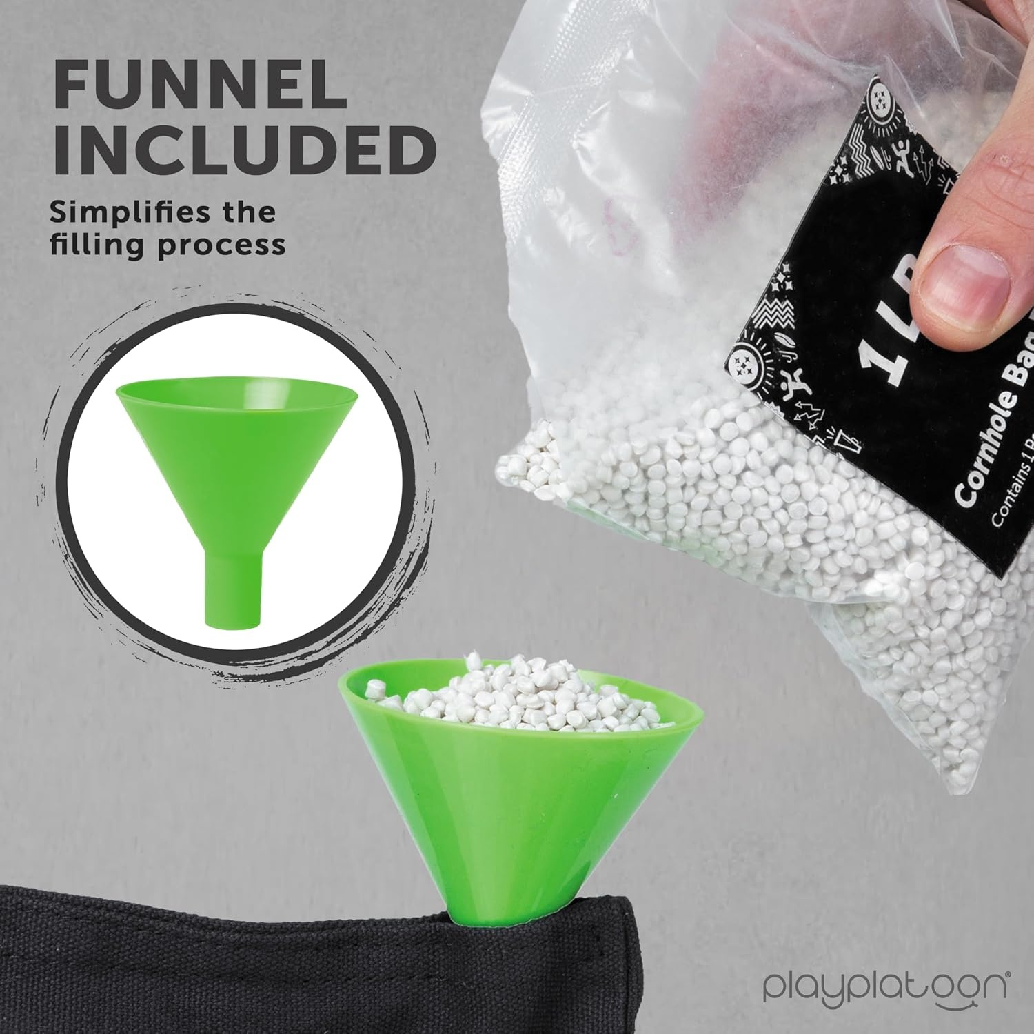 Play Platoon Resin Pellets Cornhole Bag Filler – Plastic Pellets for Bean Bags or Shooting Filler for Shooting Rest -Individually Packaged 1 lb Plastic Corn Alternative Sand Bag Filler(8 lbs) - view 4