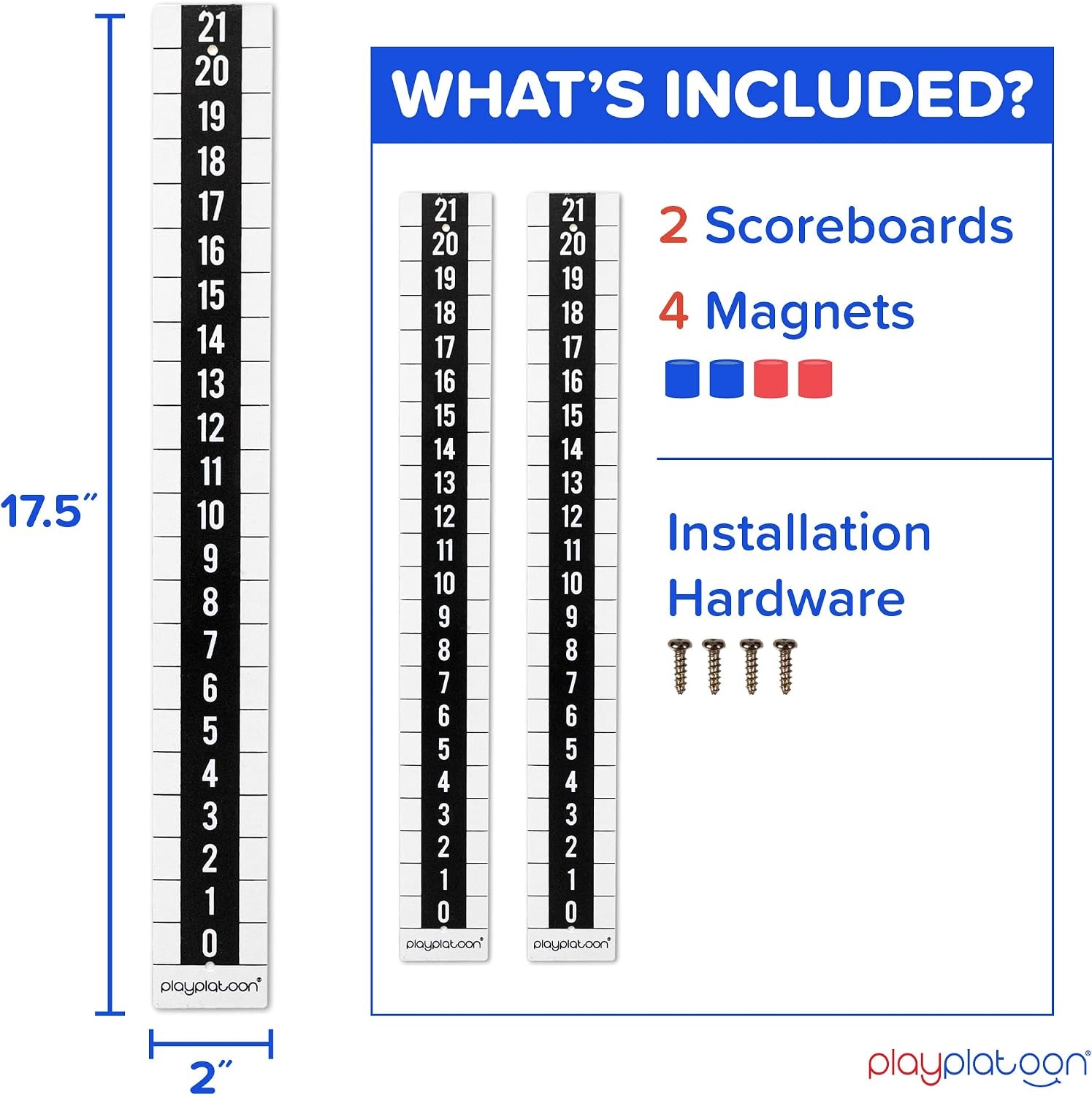 Play Platoon Cornhole Metal Scoreboard with Magnetic Score Keepers for Corn Hole Boards(Vertical Scoreboard – 2 Pack) - view 2