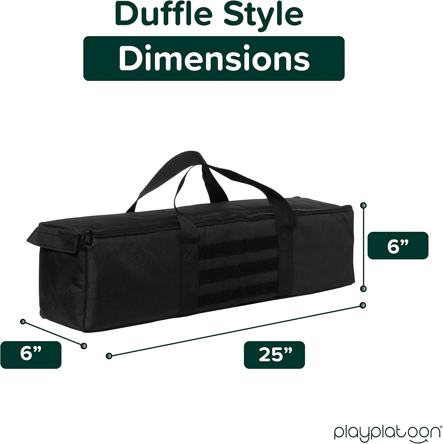Play Platoon Cornhole Bag Carrying Bag, with 4 Separation Pouches, Black(Duffel)