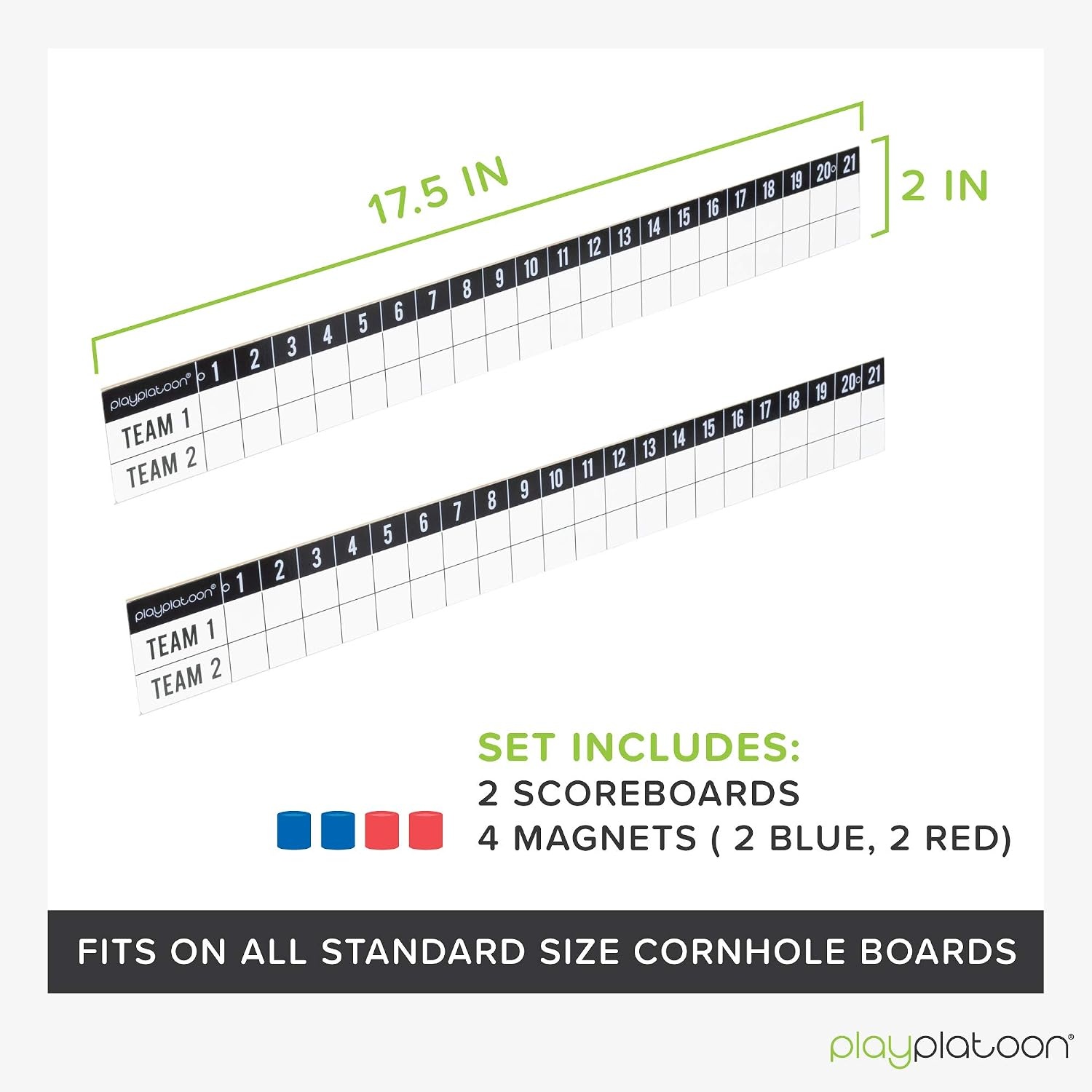 Play Platoon Cornhole Metal Scoreboard with Magnetic Score Keepers for Corn Hole Boards(Two Scoreboards)