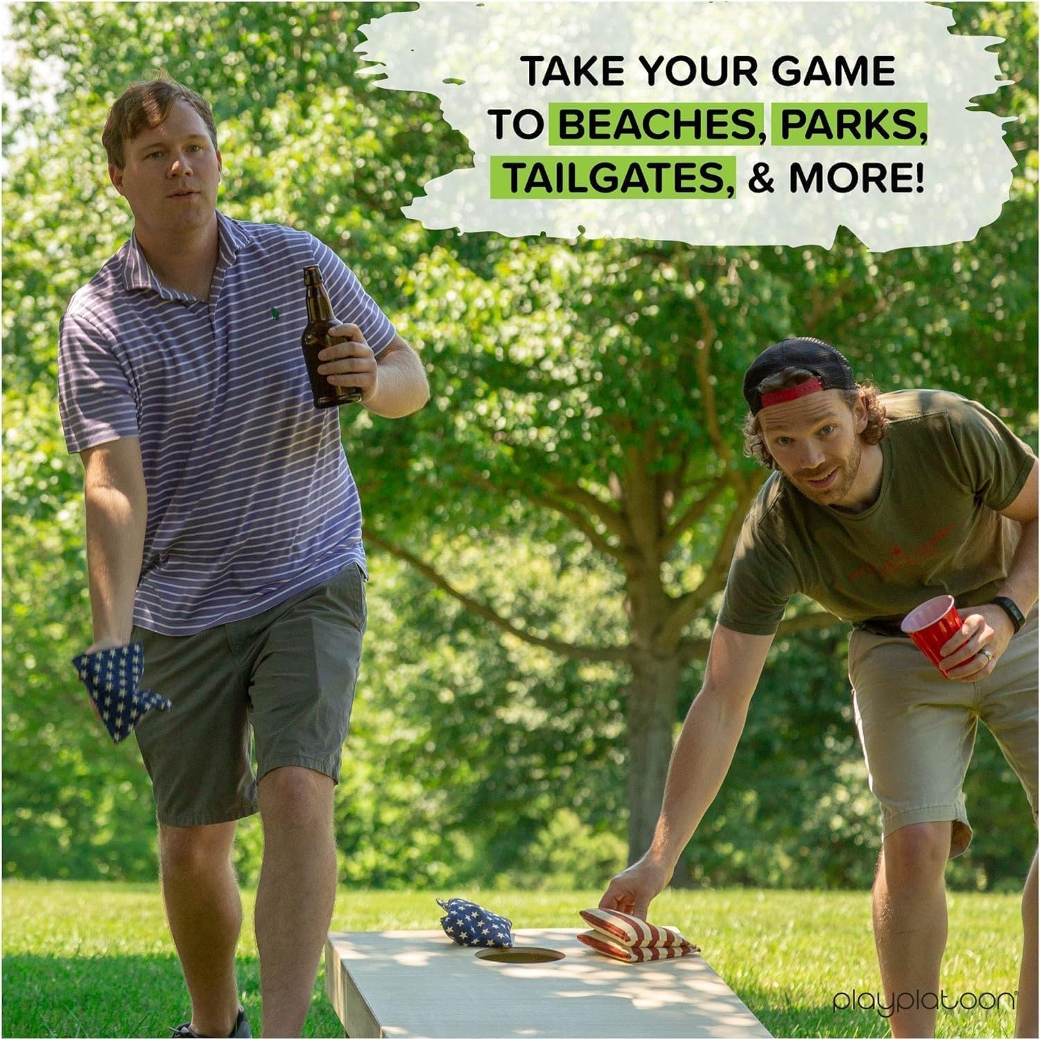 Play Platoon Cornhole Board Carrying Case – Regulation or Tailgate Size Corn Hole Boards Storage Bag is a Proud American Veteran Owned Brand - view 4