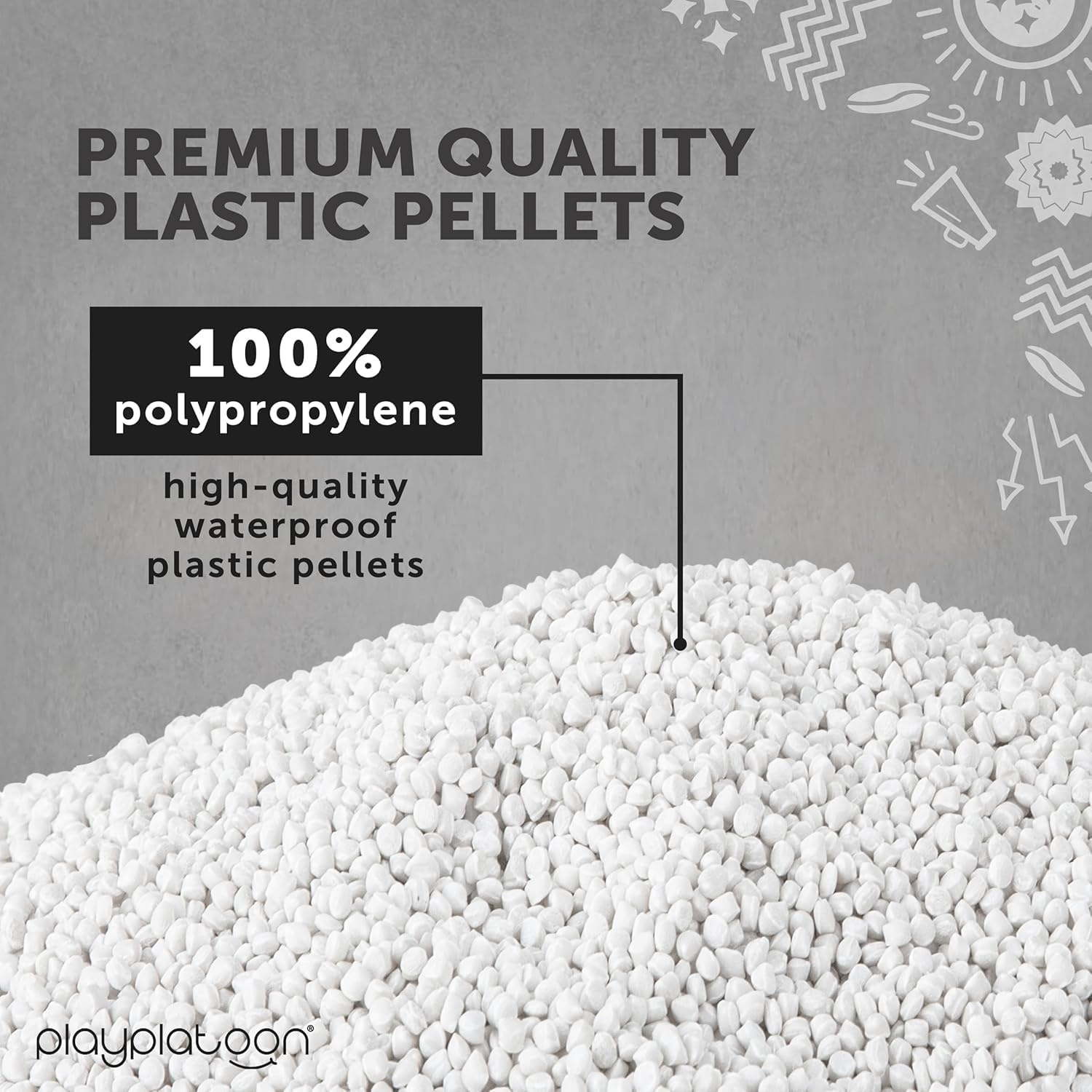 Play Platoon Resin Pellets Cornhole Bag Filler – Plastic Pellets for Bean Bags or Shooting Filler for Shooting Rest -Individually Packaged 1 lb Plastic Corn Alternative Sand Bag Filler(4 lbs) - view 2