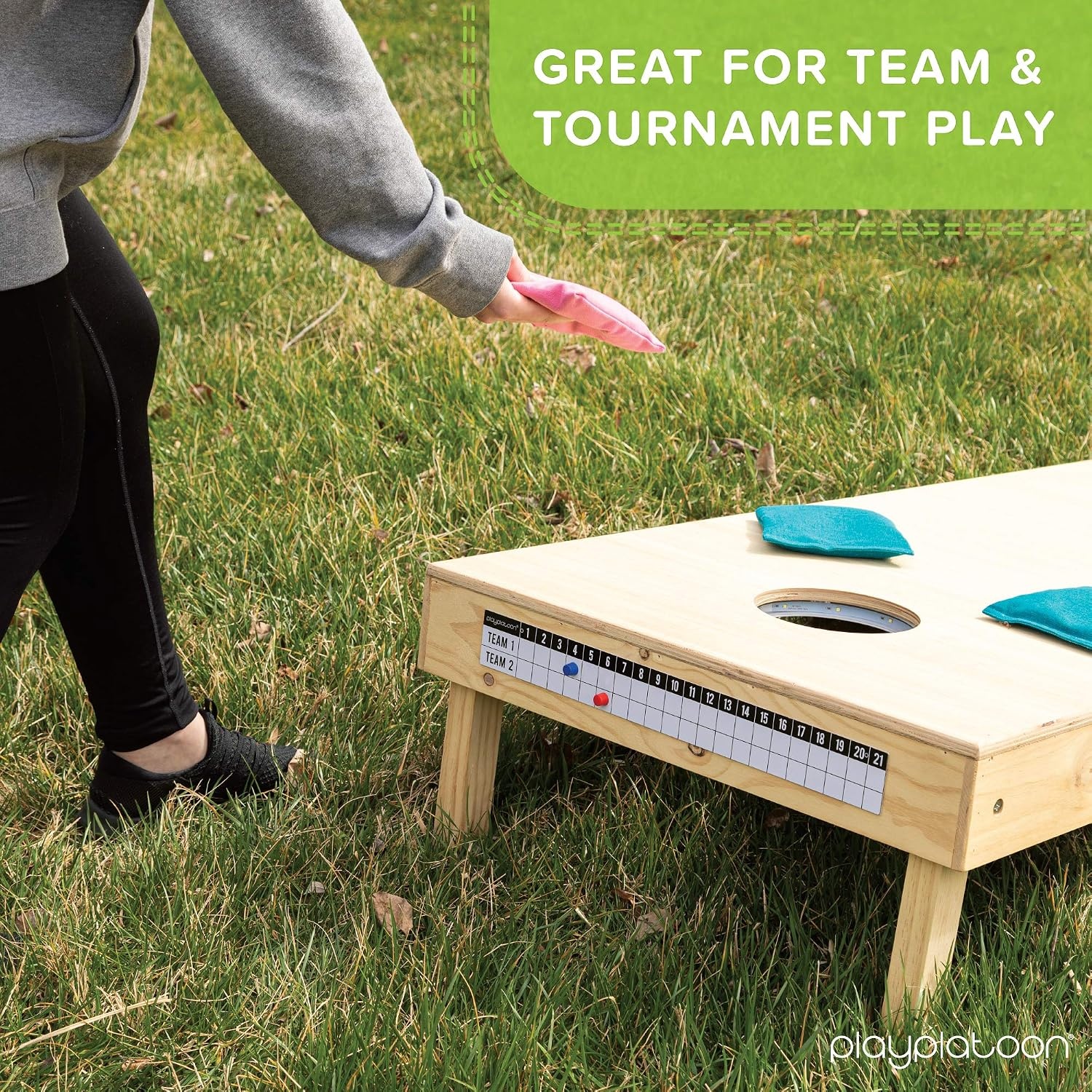Play Platoon Cornhole Metal Scoreboard with Magnetic Score Keepers for Corn Hole Boards(One Scoreboard) - view 3