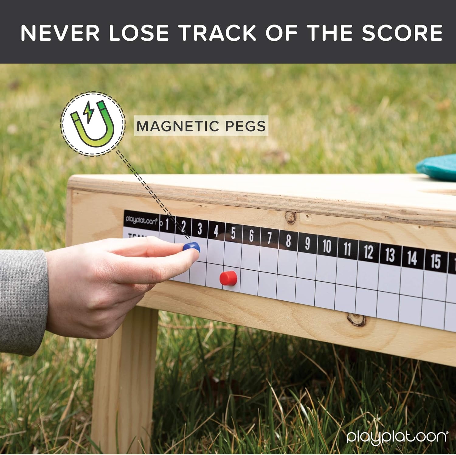 Play Platoon Cornhole Metal Scoreboard with Magnetic Score Keepers for Corn Hole Boards(One Scoreboard) - view 4