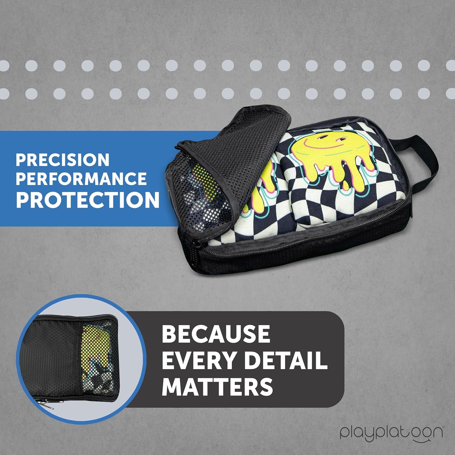 Play Platoon Cornhole Bag Carrying Bag, with 4 Separation Pouches, Black(Long) - view 2