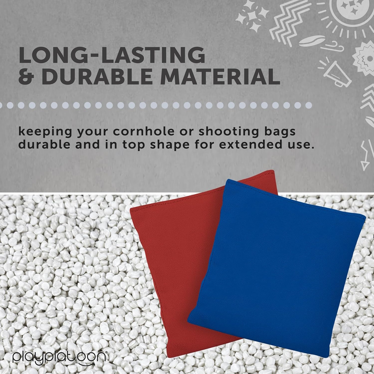 Play Platoon Resin Pellets Cornhole Bag Filler – Plastic Pellets for Bean Bags or Shooting Filler for Shooting Rest -Individually Packaged 1 lb Plastic Corn Alternative Sand Bag Filler(16 lbs) - view 3