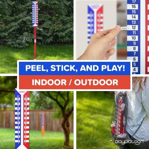 Play Platoon Cornhole Scoreboard Vertical Score Keeper Board & Accessories 4 Magnets, 4 Clothes Pin, PVC Tower Stand & Carry Bag Holder for Professional Corn Hole Bag Tournament(Scoreboard and Tower – 2 Pack) - view 2
