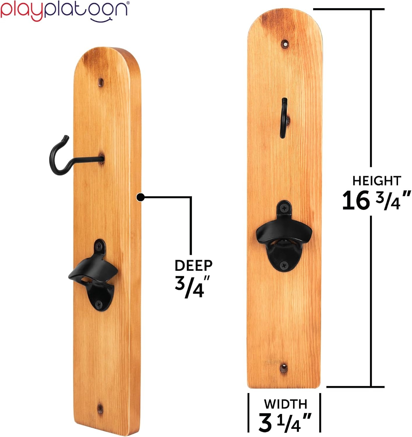 Play Platoon Hook and Ring Toss Bar Game for Adults – Wood Toss Ring Game for Adults – Perfect Home, Basements, & Bar Gifts(Natural)