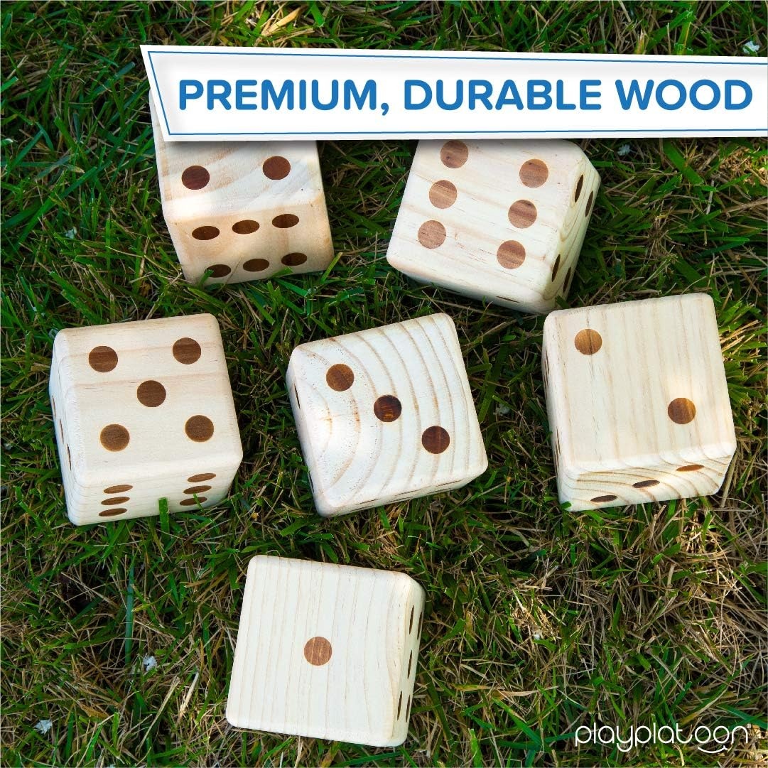 Play Platoon Lawn Dice – Giant Wooden Yard Dice Game for Playing Endless Outdoor Games(Wood) - view 2