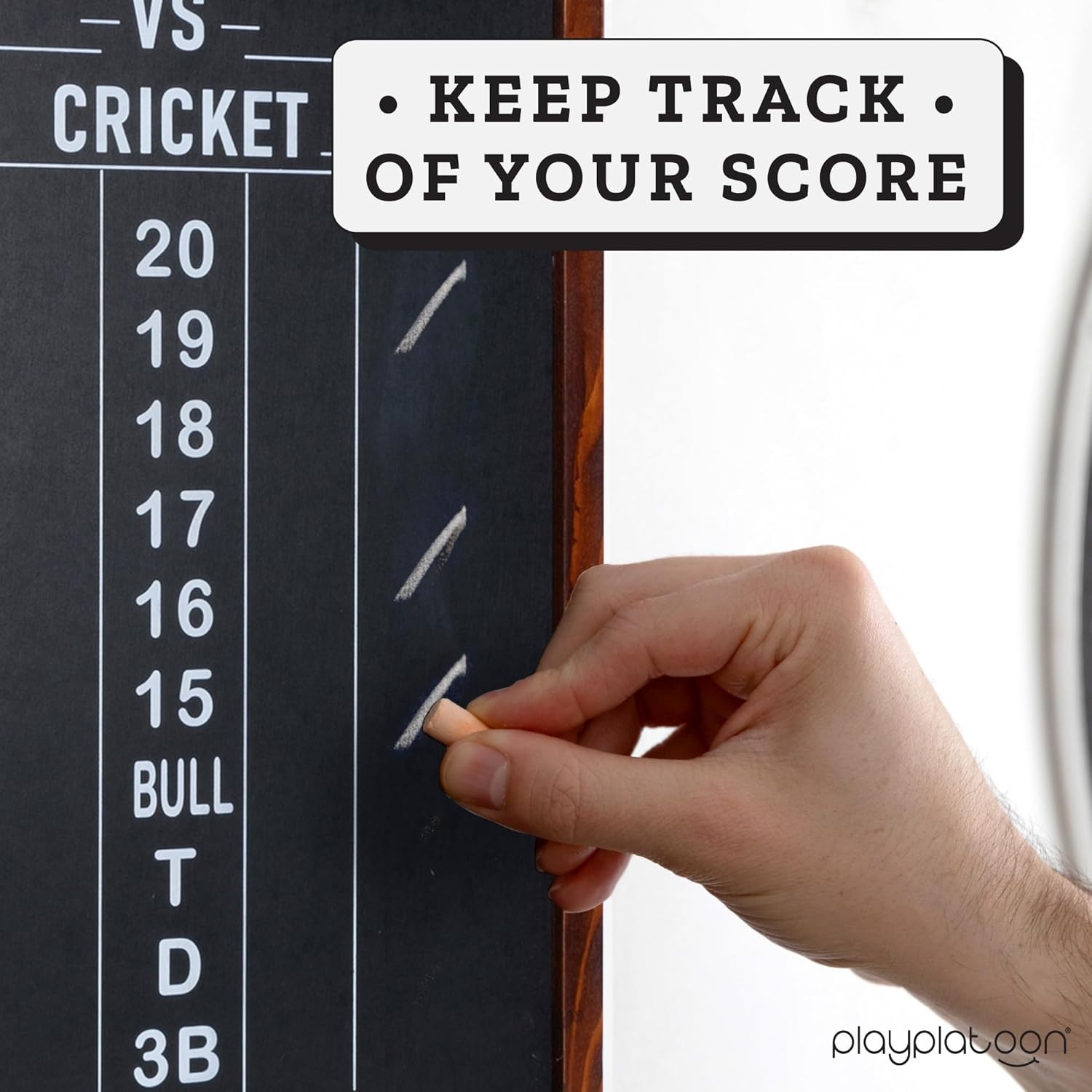 Play Platoon Dart Scoreboard & Darts Holder Wall Mount – Wood Score Board, Professional Darts Accessories, Dart Holder(22 x 16 inch) - view 4