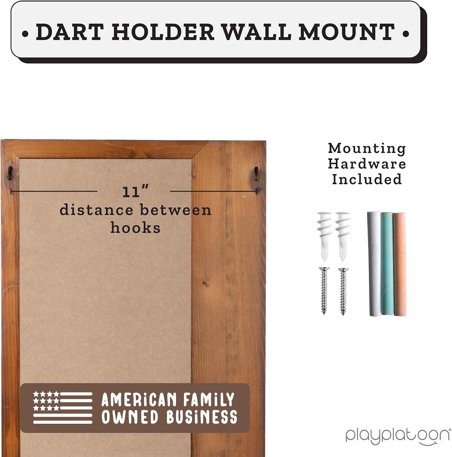 Play Platoon Dart Scoreboard & Darts Holder Wall Mount – Wood Score Board, Professional Darts Accessories, Dart Holder(20 x 12 inch) - view 6