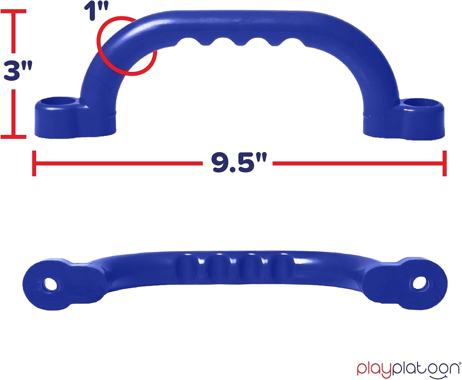 Play Platoon Playground Safety Handles, 2 Pack – Blue Grab Handle Bars for Outdoor Jungle Gym or Swing Set(Blue)