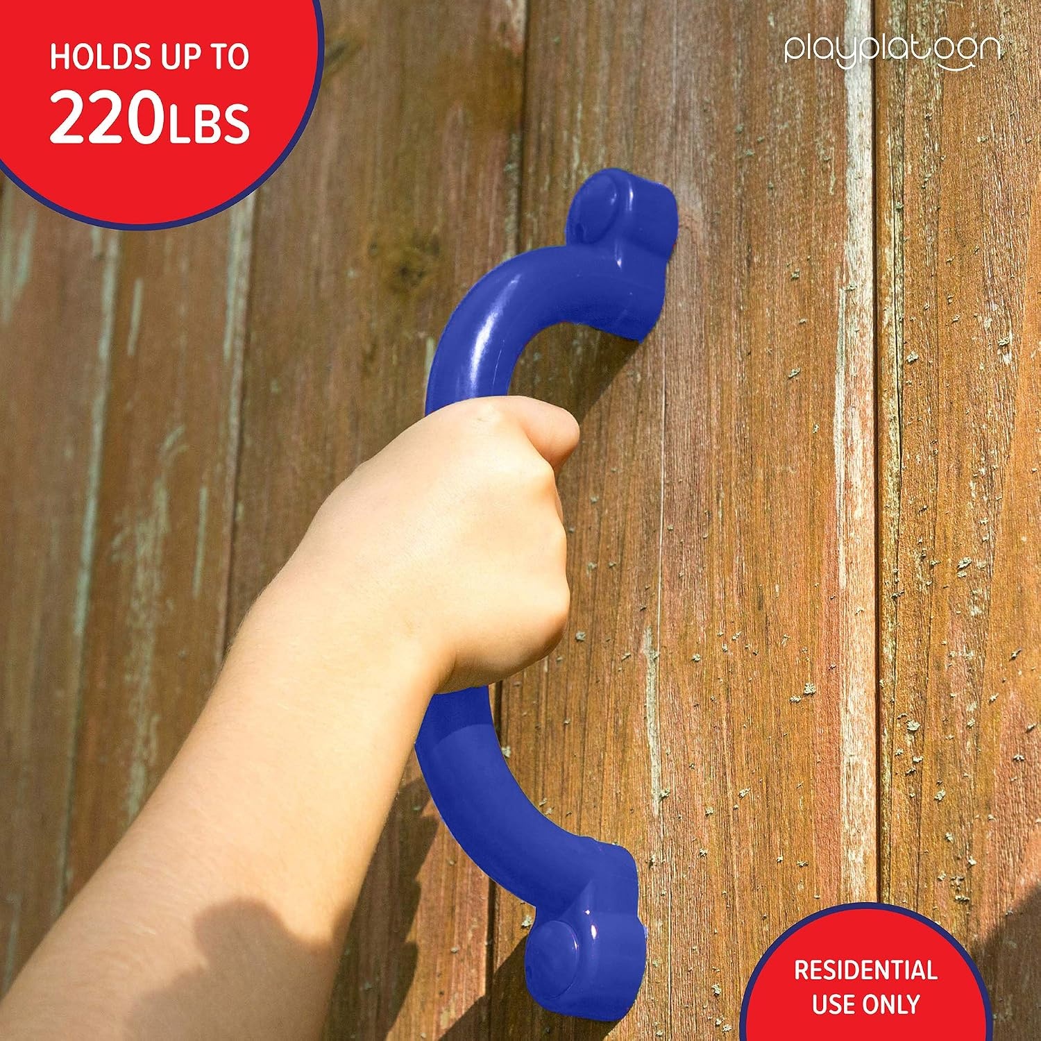 Play Platoon Playground Safety Handles, 2 Pack – Blue Grab Handle Bars for Outdoor Jungle Gym or Swing Set(Blue) - view 3