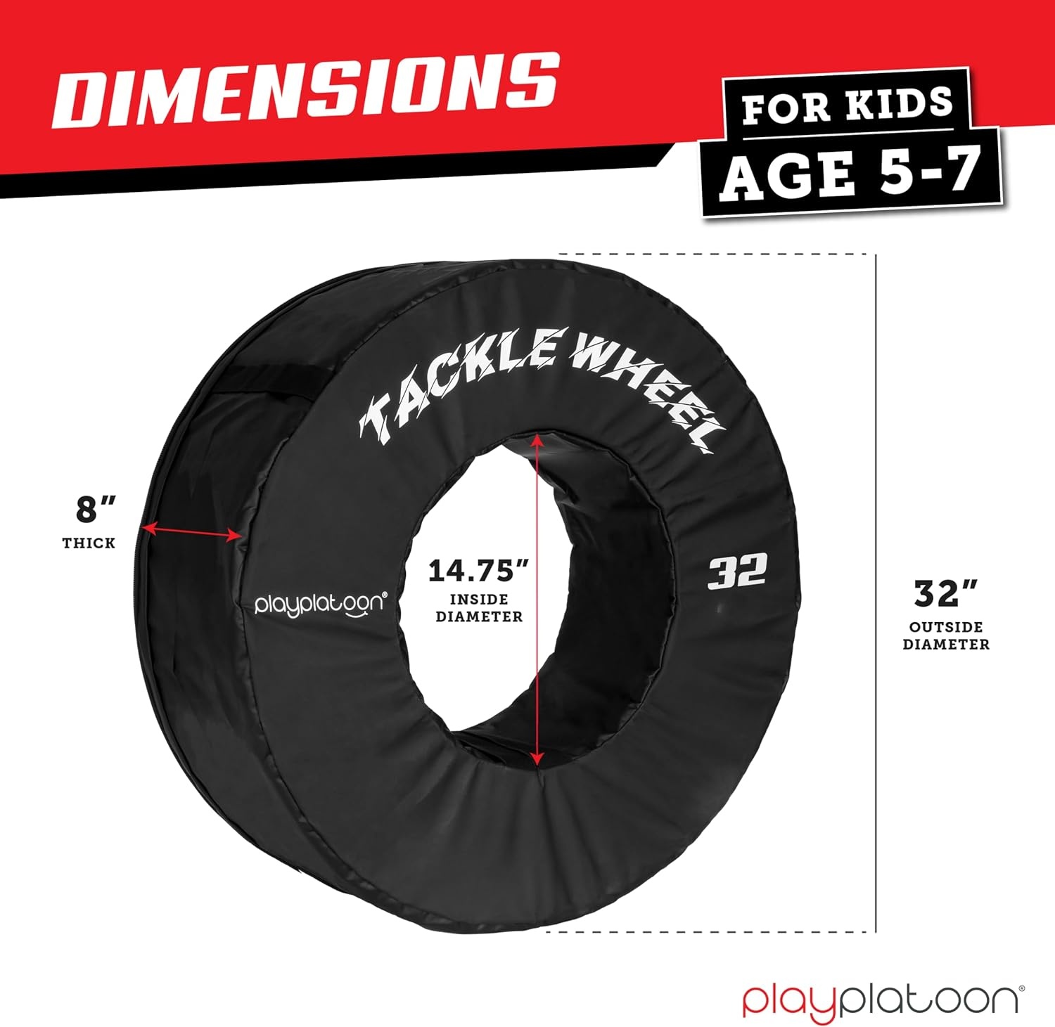 Play Platoon Football Tackle Dummy – Tackling Wheel Dummies for Youth Football Training – Tackle Wheel for Blocking, Hitting Drills and Practice(32 Inch)