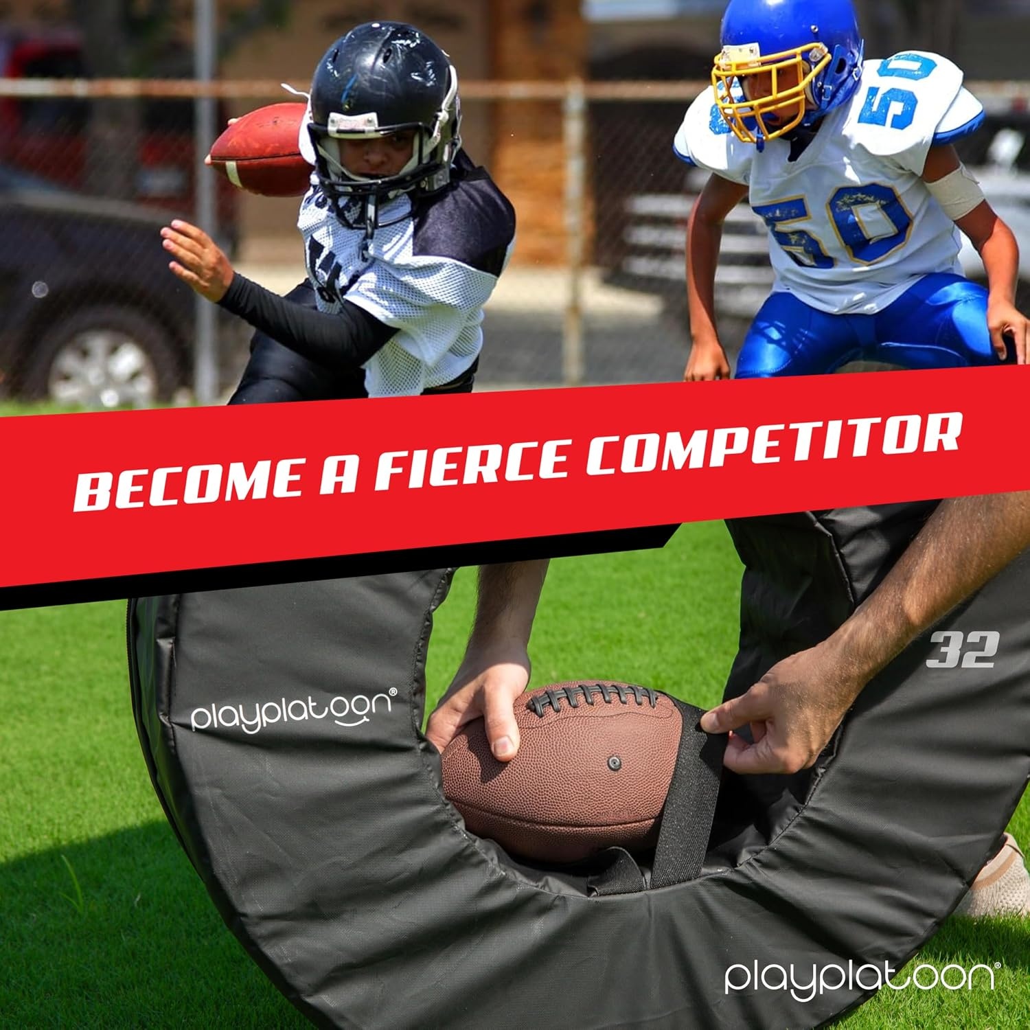 Play Platoon Football Tackle Dummy – Tackling Wheel Dummies for Youth Football Training – Tackle Wheel for Blocking, Hitting Drills and Practice(32 Inch) - view 2