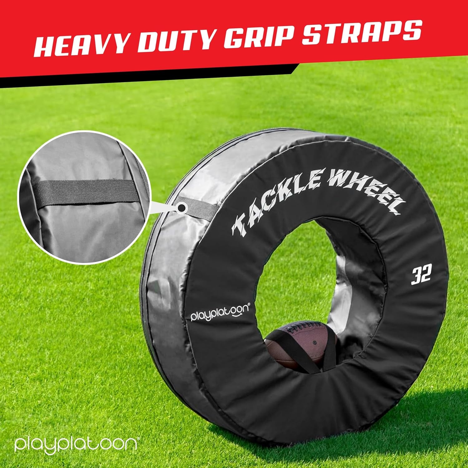 Play Platoon Football Tackle Dummy – Tackling Wheel Dummies for Youth Football Training – Tackle Wheel for Blocking, Hitting Drills and Practice(32 Inch) - view 7
