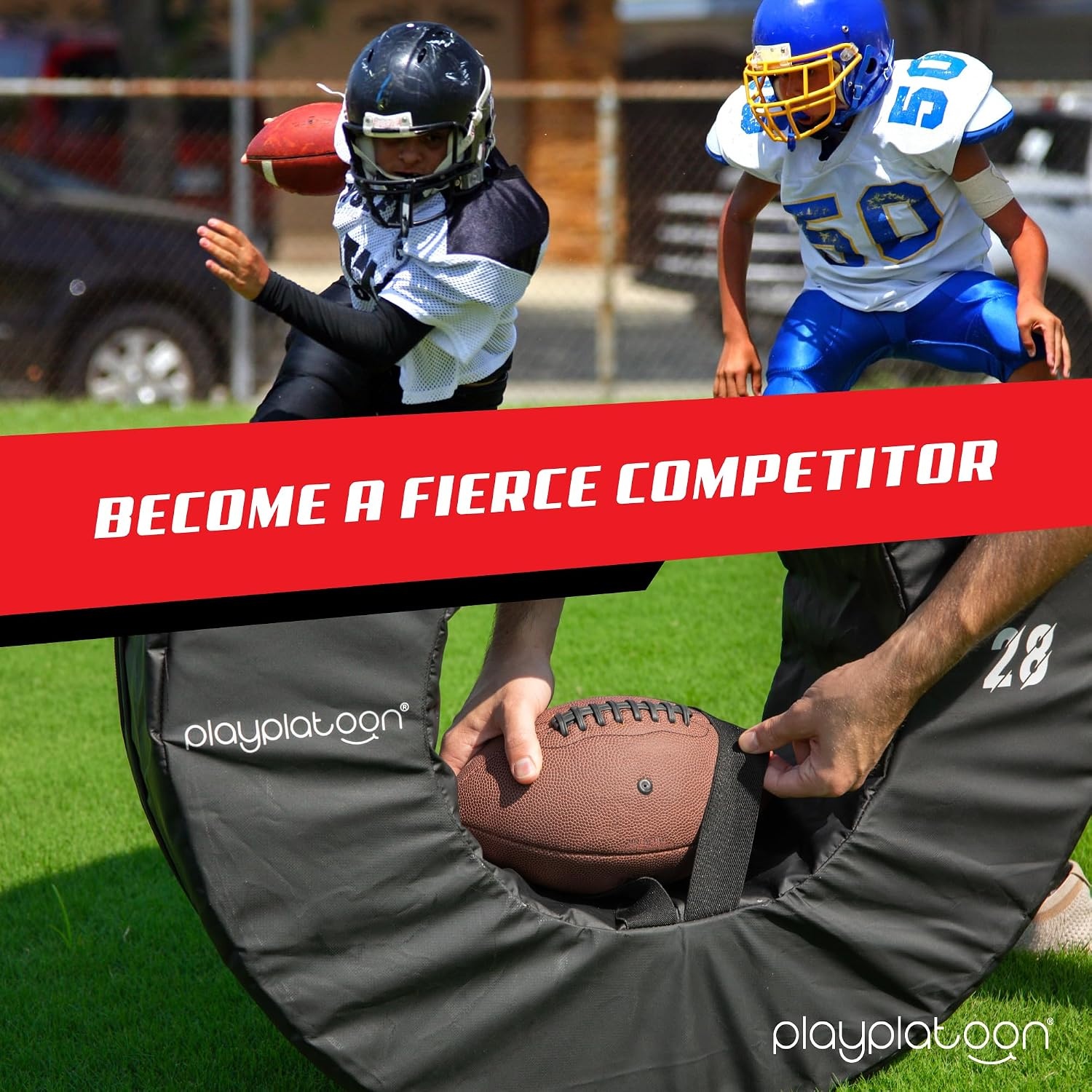 Play Platoon Football Tackle Dummy – Tackling Wheel Dummies for Youth Football Training – Tackle Wheel for Blocking, Hitting Drills and Practice(28 Inch) - view 2