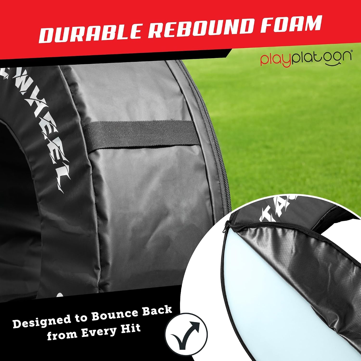 Play Platoon Football Tackle Dummy – Tackling Wheel Dummies for Youth Football Training – Tackle Wheel for Blocking, Hitting Drills and Practice(28 Inch) - view 3