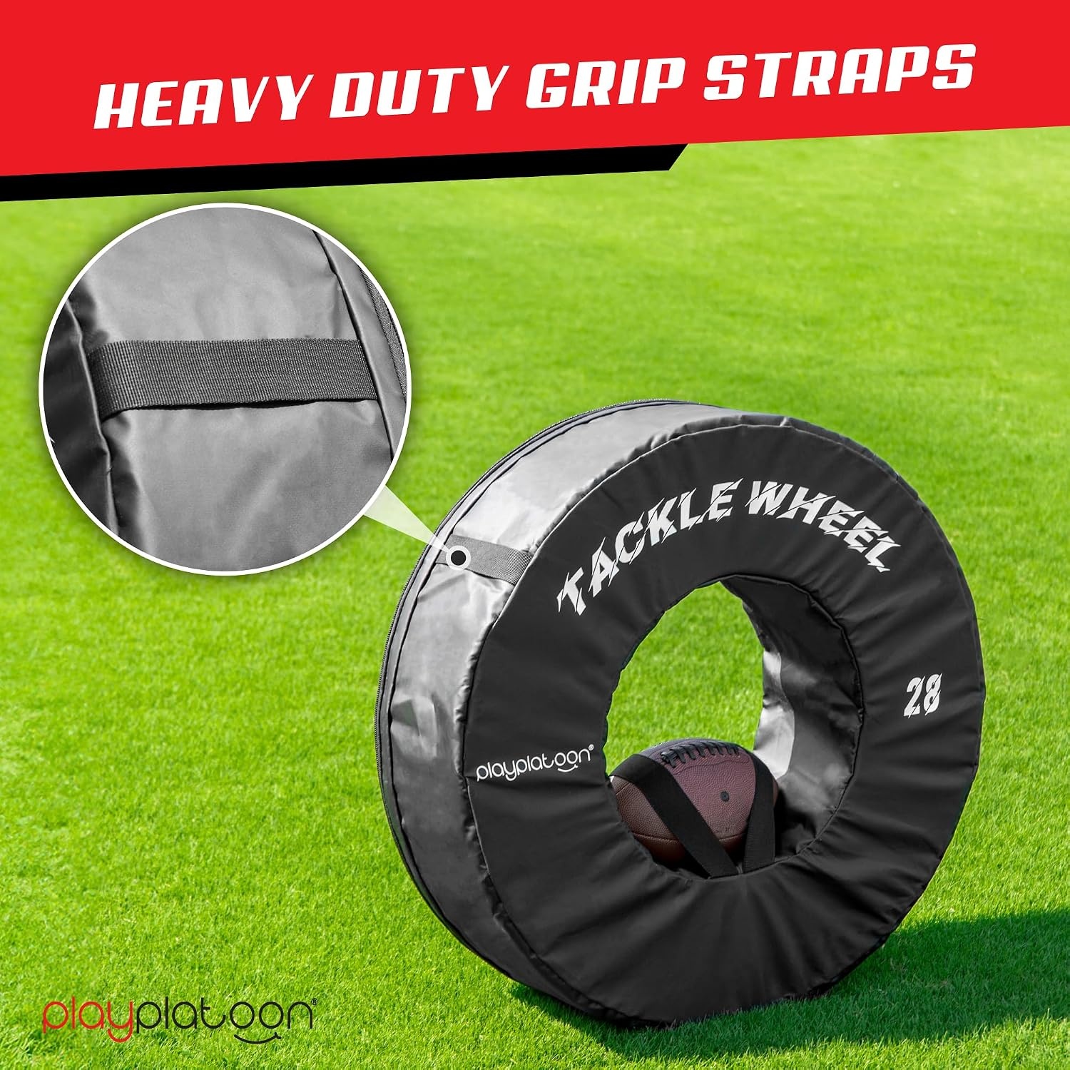 Play Platoon Football Tackle Dummy – Tackling Wheel Dummies for Youth Football Training – Tackle Wheel for Blocking, Hitting Drills and Practice(28 Inch) - view 7