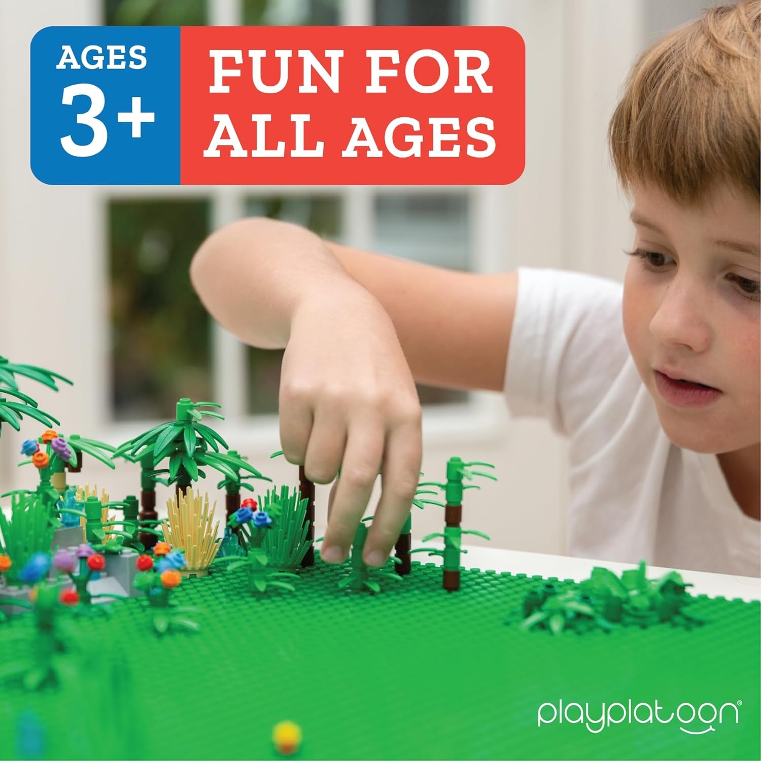 Play Platoon 404 Piece Jungle Building Bricks Kit- Botanical Forest Building Block Compatible with Major Brand Accessories Set with Plants, Trees, Bushes, Trees, Flowers. Forest Scenery(Trees  Plants & Flowers – 404 Pieces) - view 5