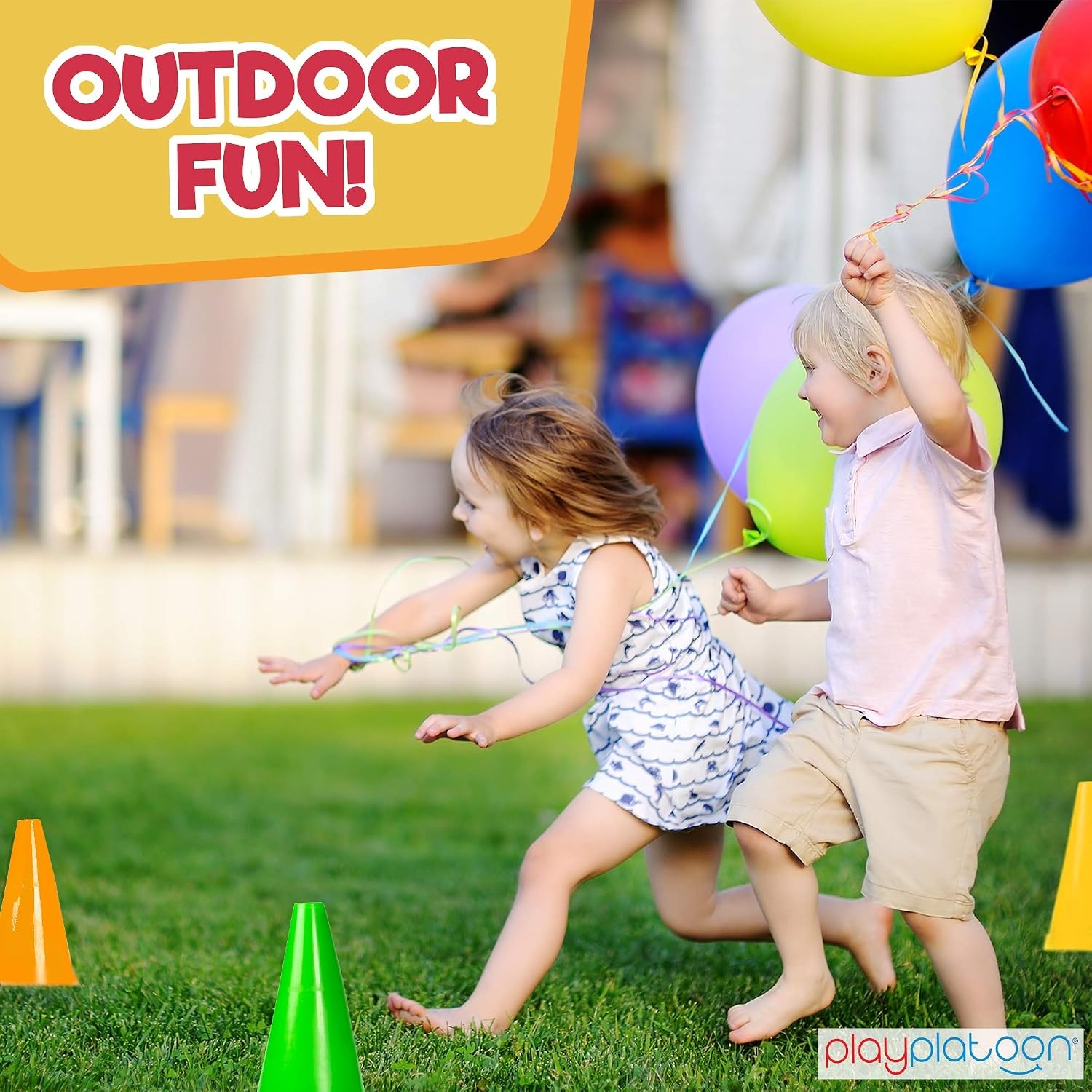 Play Platoon 38 Piece Carnival Games for Kids – Indoor Obstacle Backyard Course, Bean Bag Toss, Ring Toss, Cones, Cups, Games for Kids, Family Party Outdoor Inside - view 4