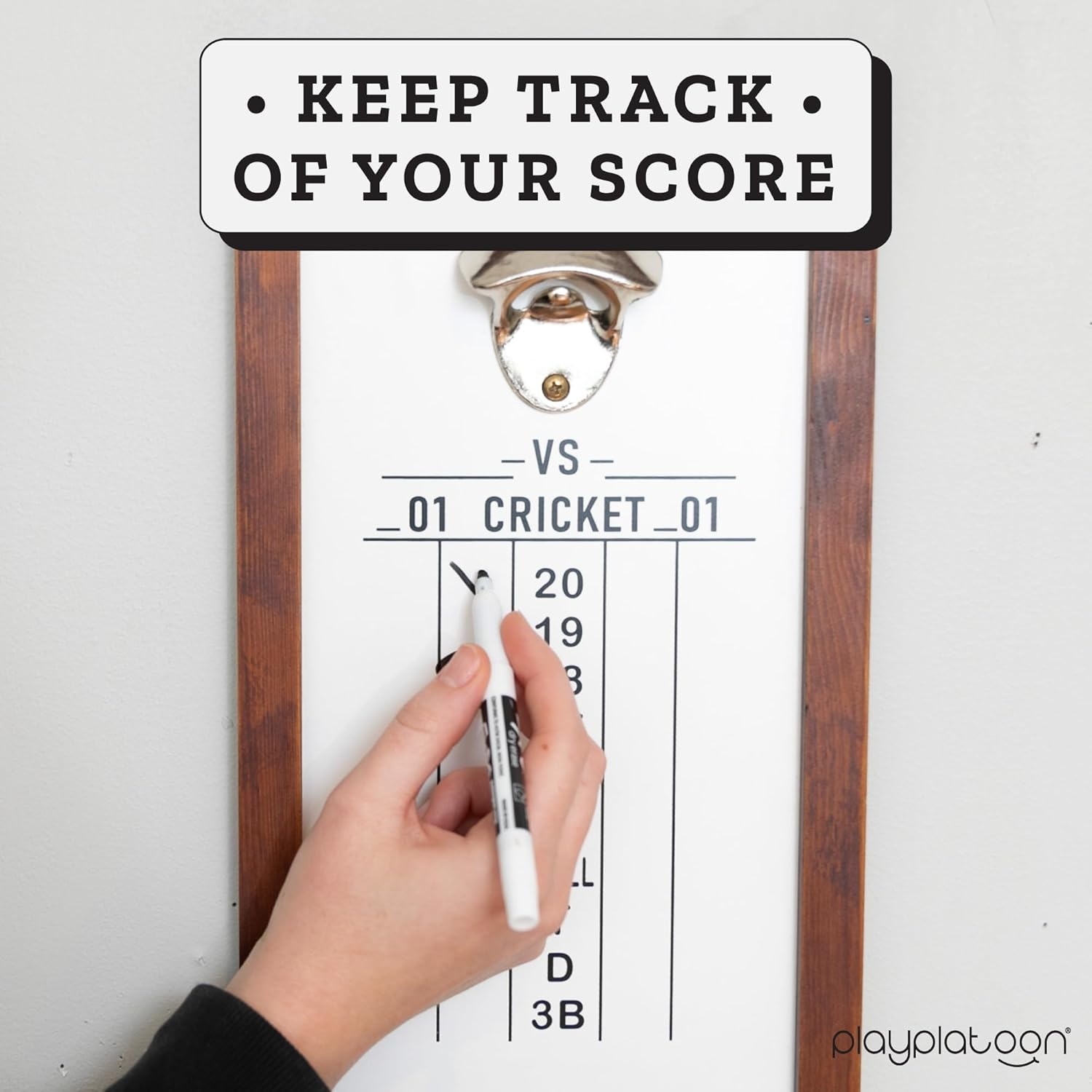 Play Platoon Dart Scoreboard & Darts Holder Wall Mount – Wood Score Board, Professional Darts Accessories, Dart Holder(8 x 16 inch) - view 5