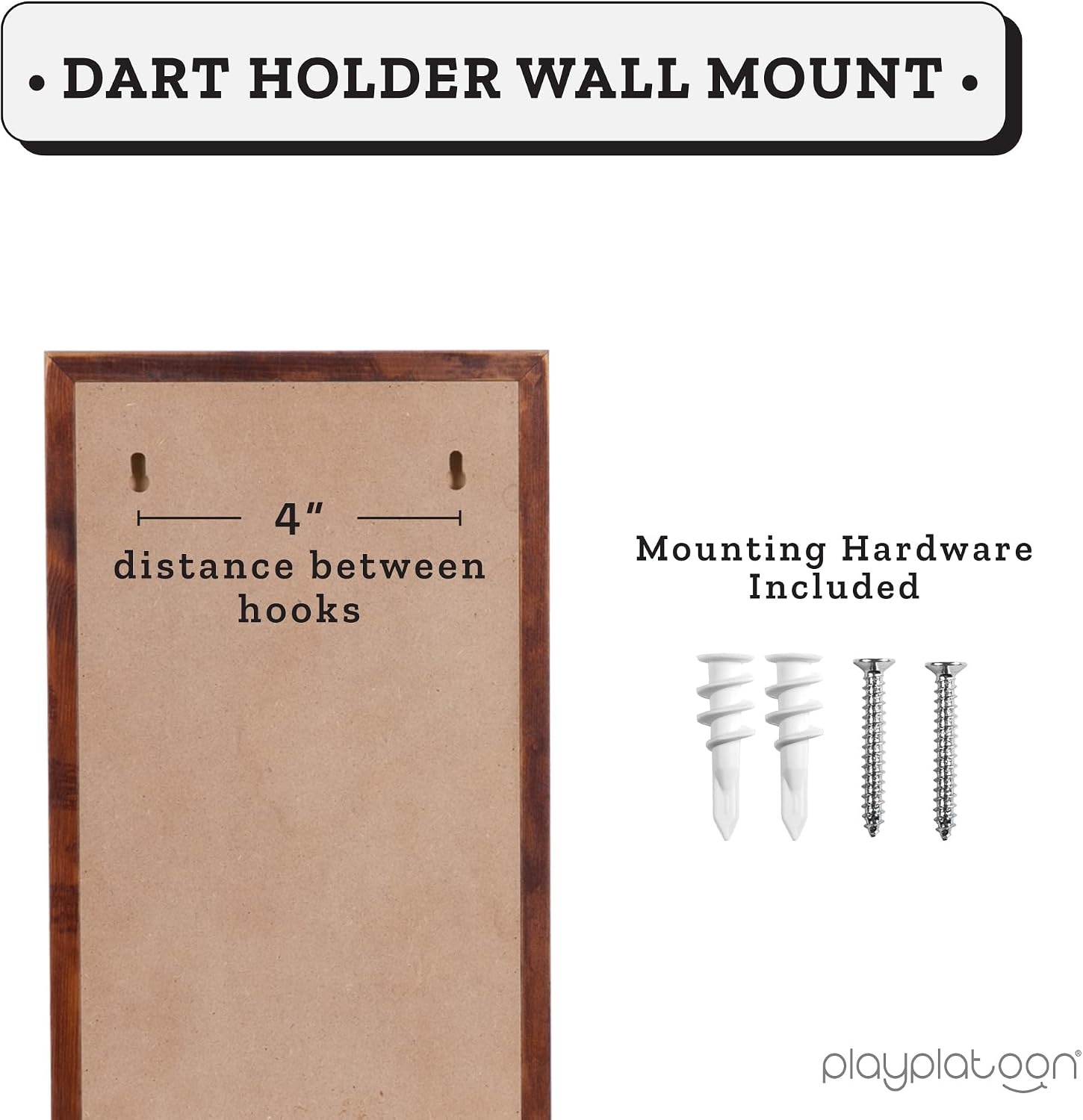 Play Platoon Dart Scoreboard & Darts Holder Wall Mount – Wood Score Board, Professional Darts Accessories, Dart Holder(8 x 16 inch) - view 7