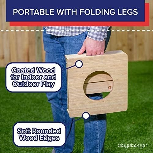 Play Platoon Cornhole Airmail Box – Set of 2 – Perfect for Practice – Competitive Cornhole Player Bag Toss Training, Prepare for Professional Games – Board only, Bags not Included(2 Pack – Travel / Folding) - view 4
