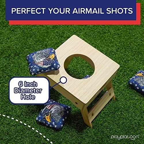 Play Platoon Cornhole Airmail Box – Set of 2 – Perfect for Practice – Competitive Cornhole Player Bag Toss Training, Prepare for Professional Games – Board only, Bags not Included(2 Pack – Travel / Folding) - view 6