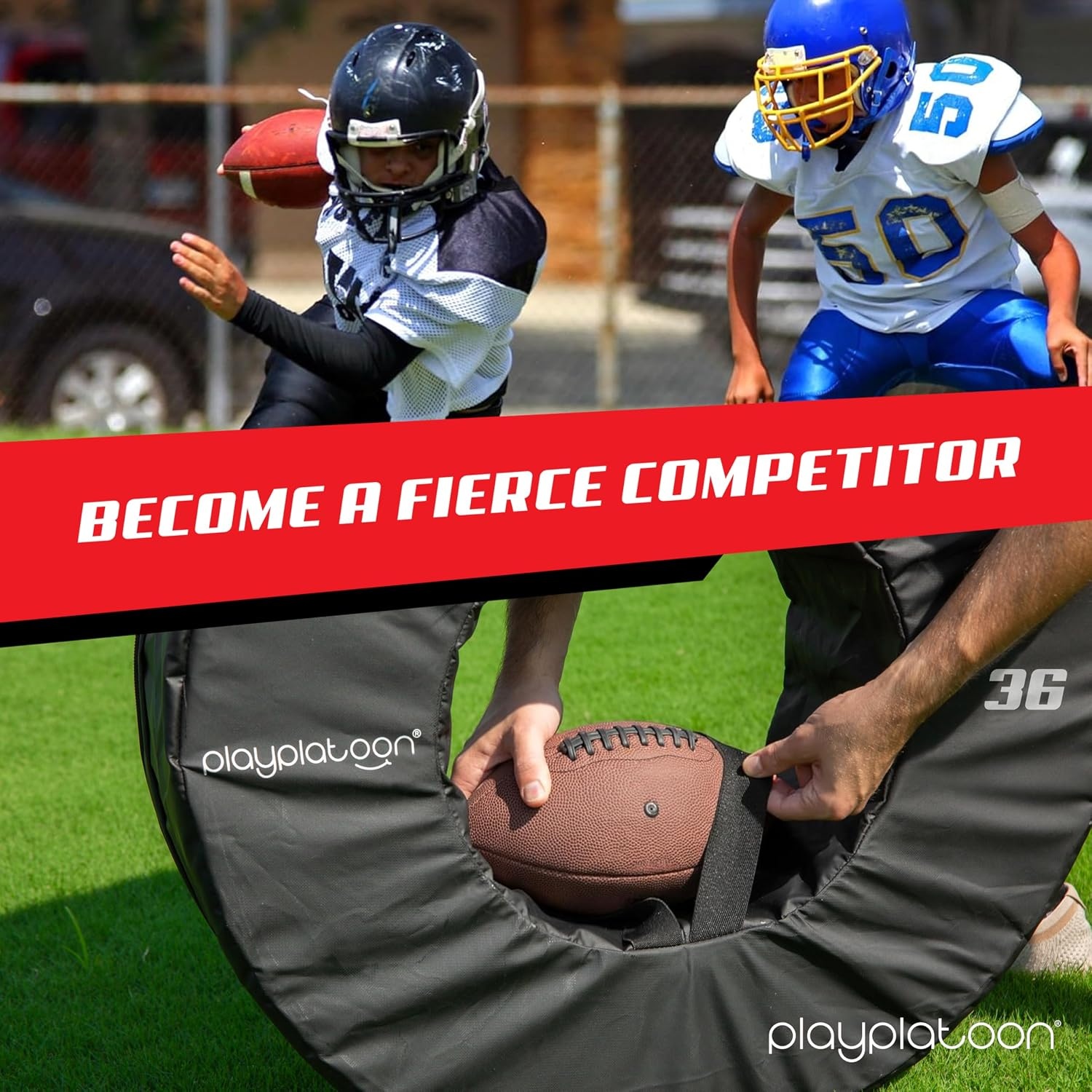 Play Platoon Football Tackle Dummy – Tackling Wheel Dummies for Youth Football Training – Tackle Wheel for Blocking, Hitting Drills and Practice(36 Inch) - view 5