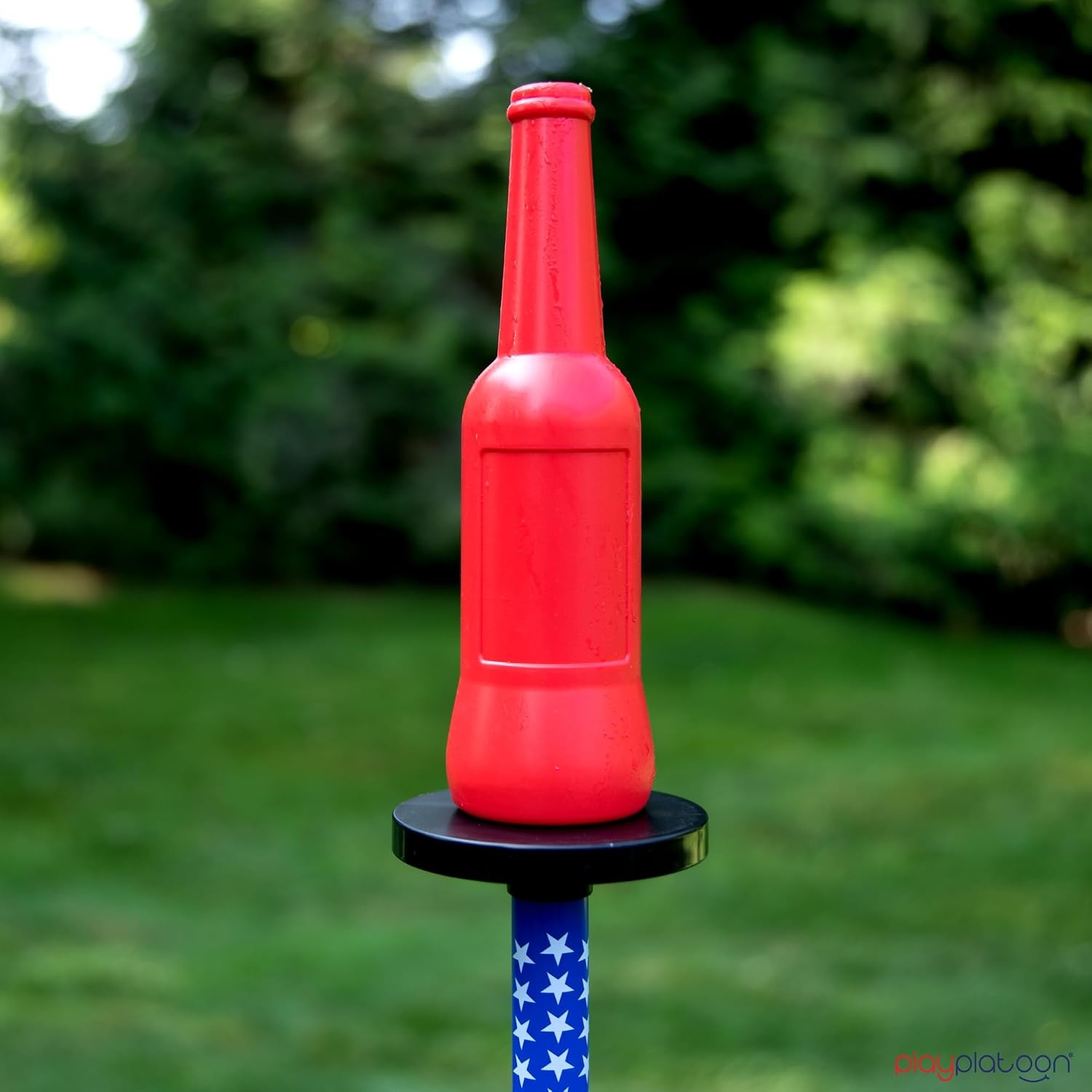 Play Platoon Bottle Jam Flying Disc Game for Teens & Adults to Play Outdoors – Yard Set Tailgate Party Game for Backyard and Beach(Red  White & Blue) - view 3