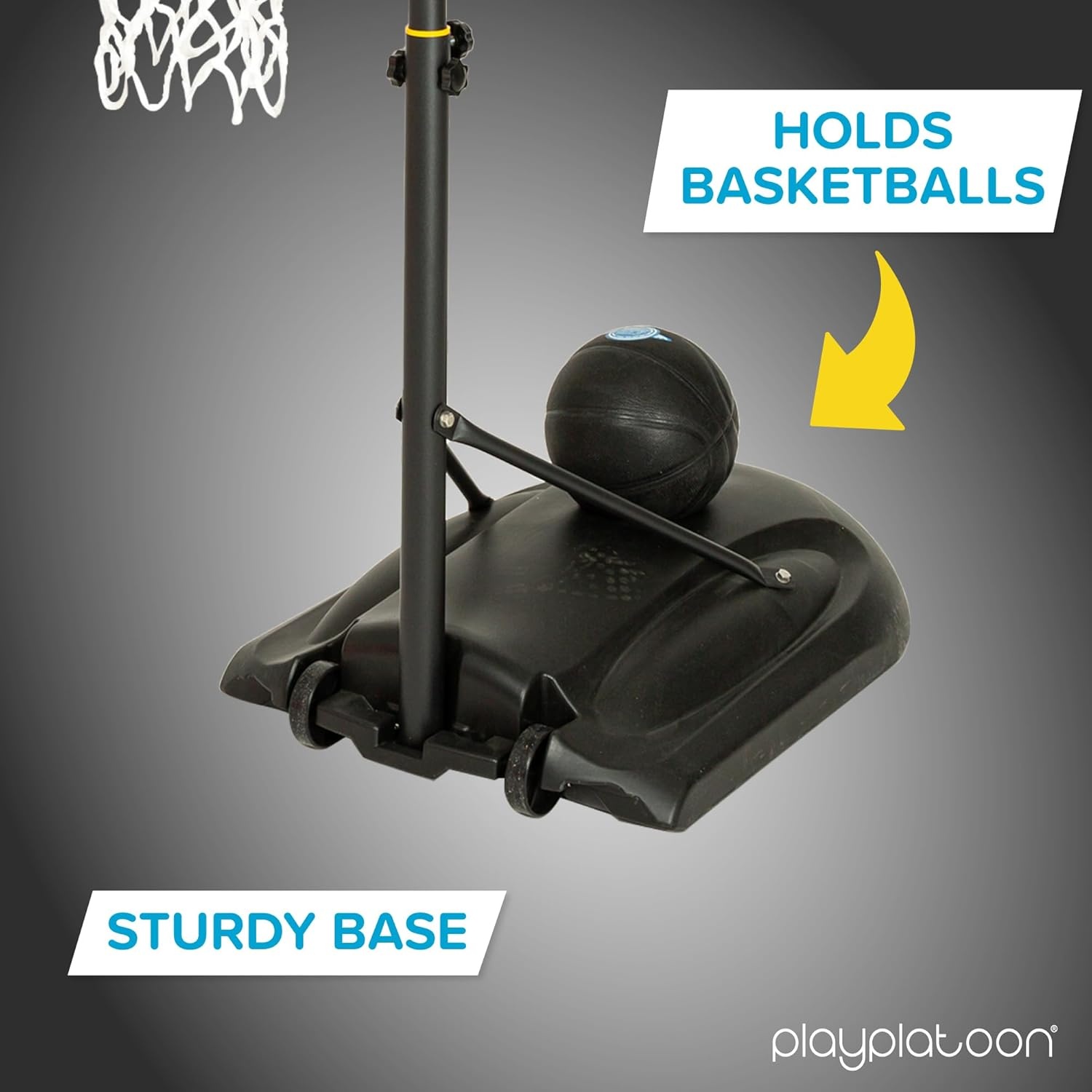 Play Platoon Swimming Pool Basketball Hoop Poolside Above Ground Games for Family – Backboard Adjustable Height 3-4 Feet, Includes PU Leather Basket Ball & Air Pump – Great for Inground Pool Deck(Large  24×32) - view 5
