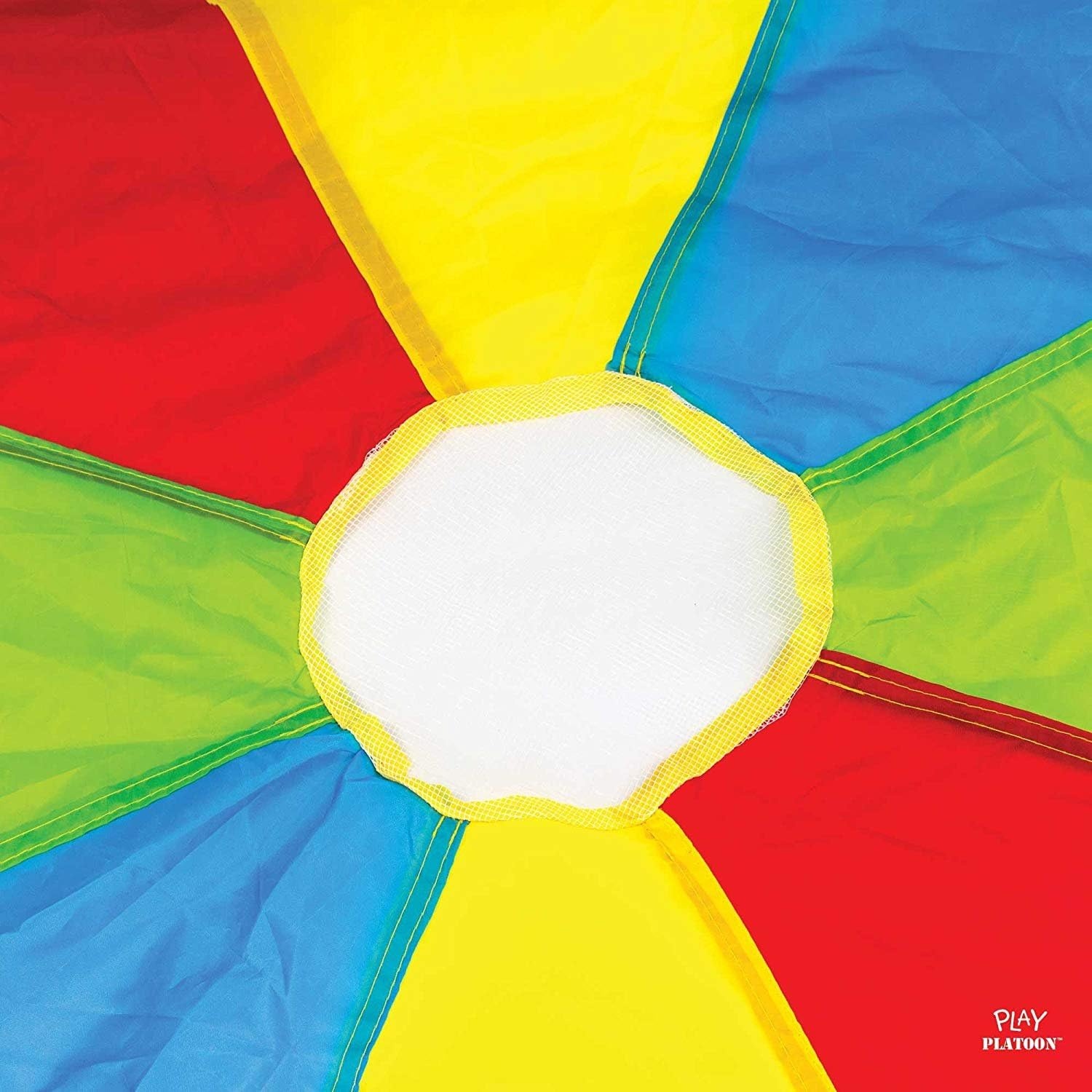 Play Platoon Rainbow Parachute Toy for Kids, 6 ft Play Parachute Game with 8 Handles, PE Equipment for Elementary School Gym Class, Backyard/Indoor Equipment(6 Foot) - view 2